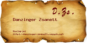 Danzinger Zsanett névjegykártya
