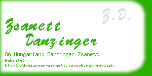 zsanett danzinger business card